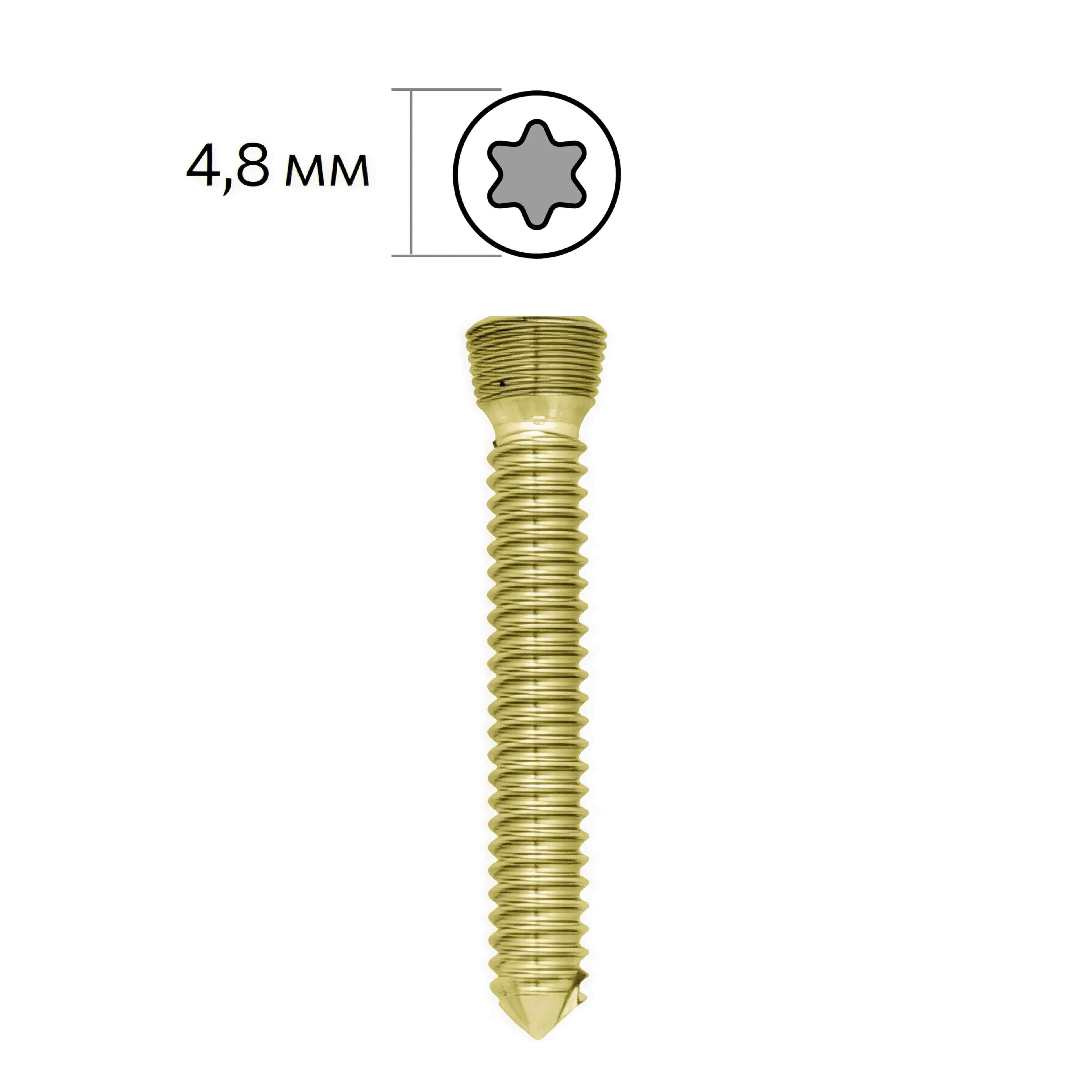 Винт кортикальный, блокируемый, 3.5мм, T15, AXIOS