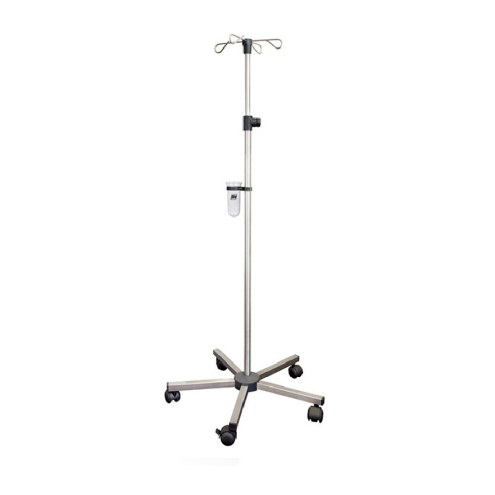 Стойка инфузионная, стальная, передвижная, 5колес, регулировка высоты до 213см, KaWe
