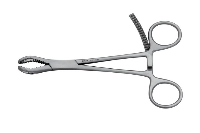 Зажим костный, 160мм, "окончатый"