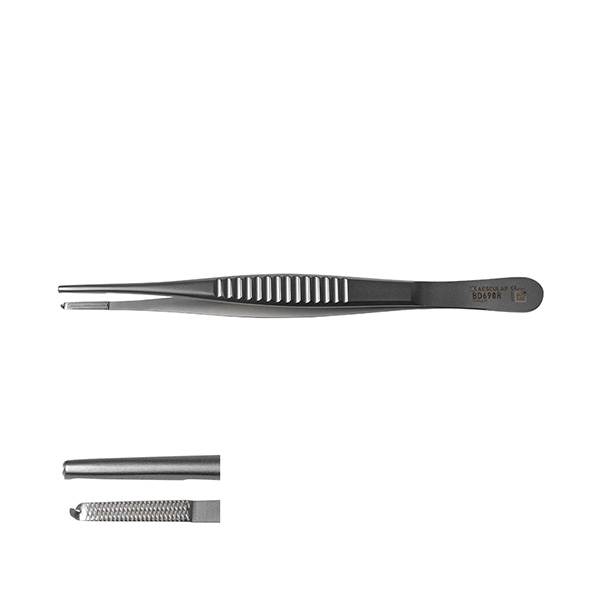 Пинцет фиксационный, 150мм, 1х2 зуба, STRASSBURGER, AESCULAP