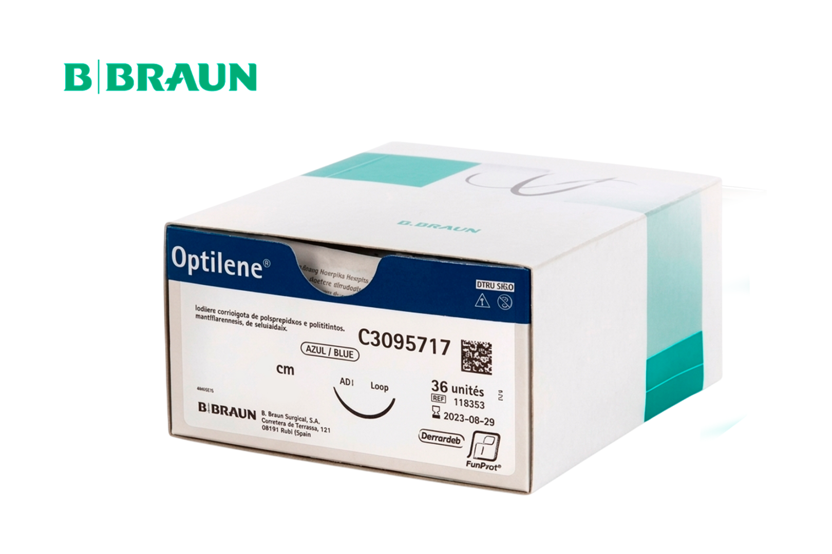 Полипропилен, мононить полипропиленовая, 0 (3.5), К, 1/2, 26мм, 75см, B.BRAUN, C3090043
