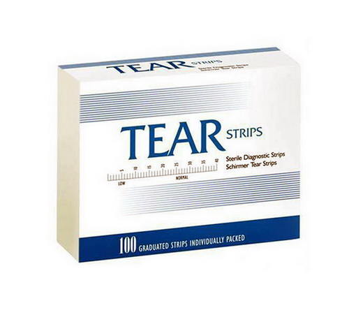 Полоски офтальмологические, для теста Ширмера, TEARSTRIPS, 100шт
