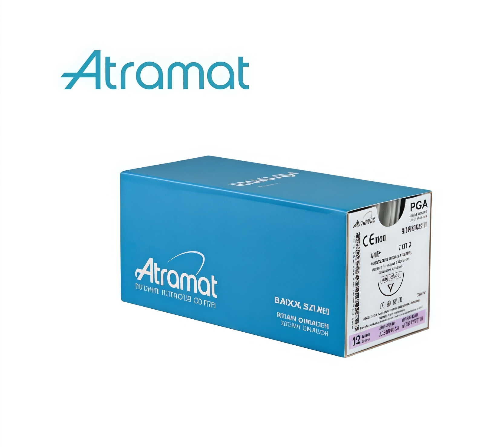 PGA, нить полигликолидная плетеная, 6-0 (0.7), колющая игла, ATRAMAT