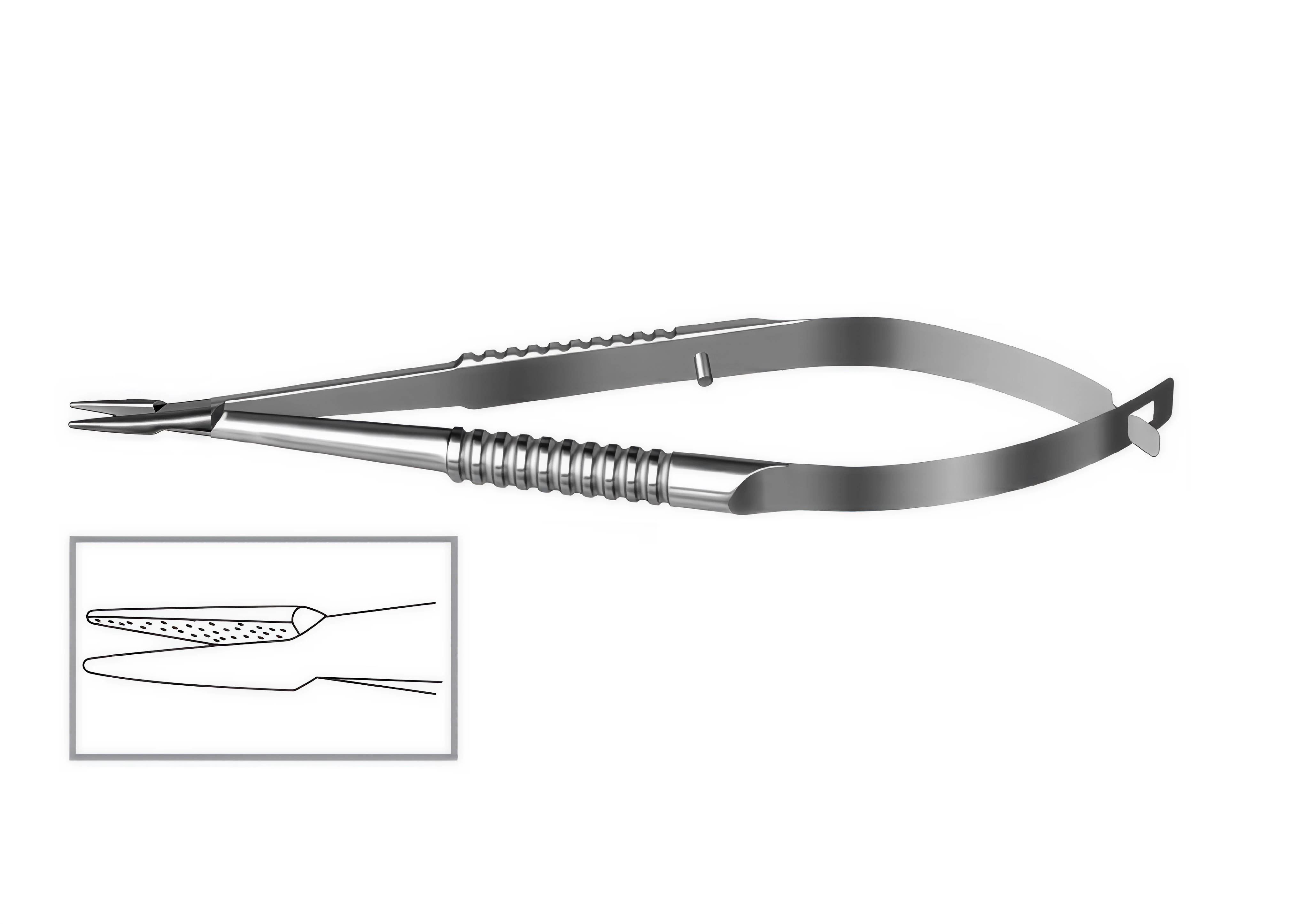 Иглодержатель по Барракеру, прямой, стандартные губки