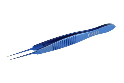 Пинцет шовный, 1х2 зуба, по Кастровьехо