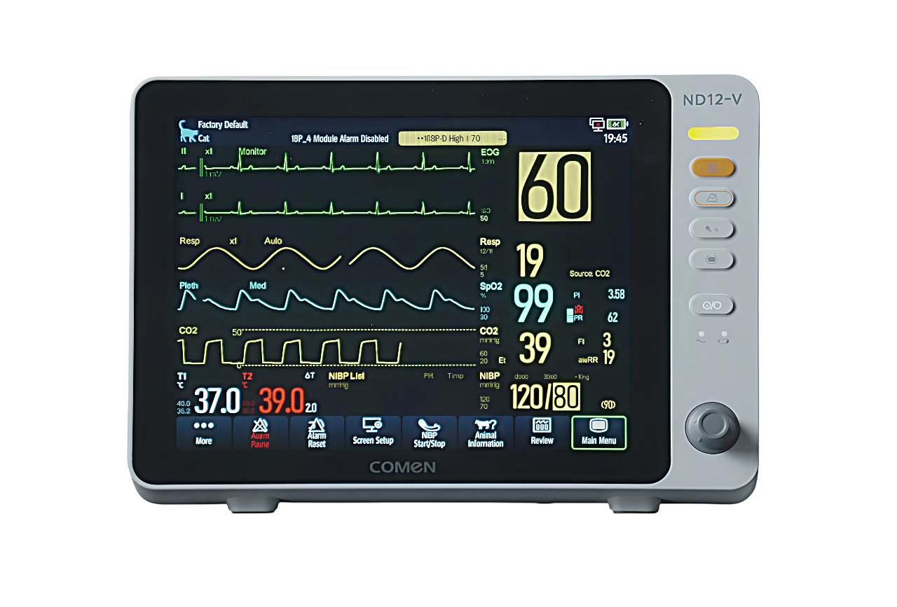 Монитор пациента, ветеринарный, ND12-V-M, (Sidestream), COMEN