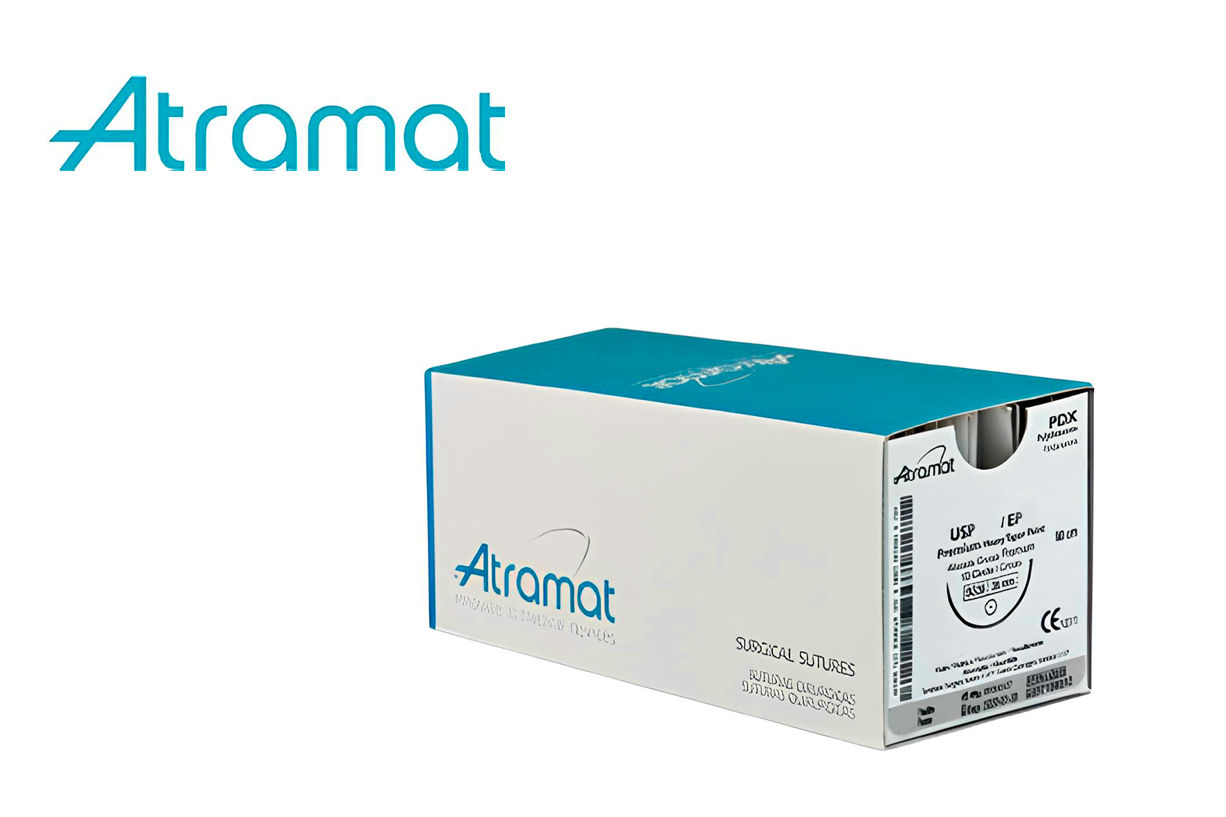 PDX, мононить полидиоксаноновая, 2 (5), обратнорежущая игла, ATRAMAT