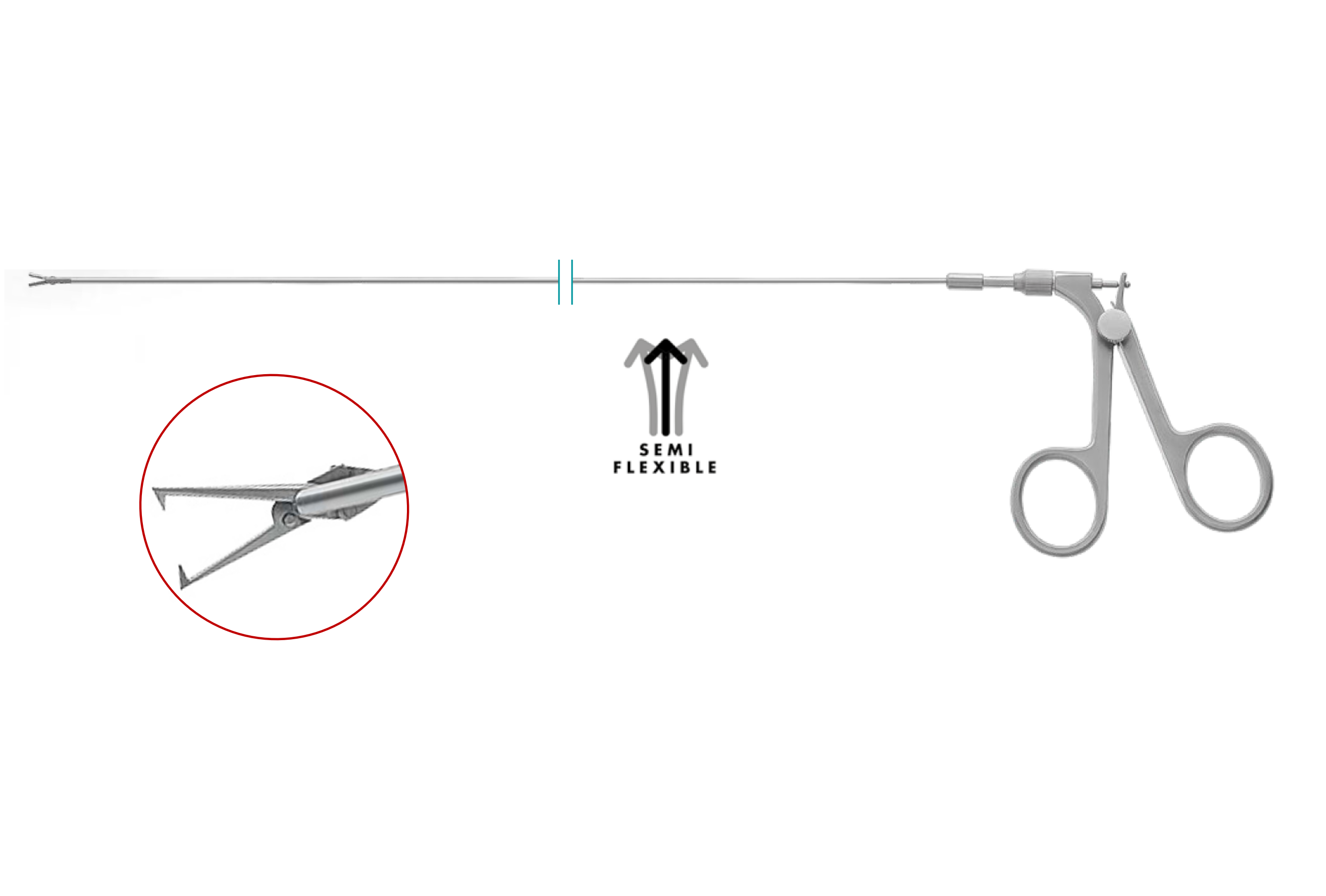 Щипцы захватывающие, D5Ch (1.67мм), 280мм, полужесткие, для крупных камней, RZ