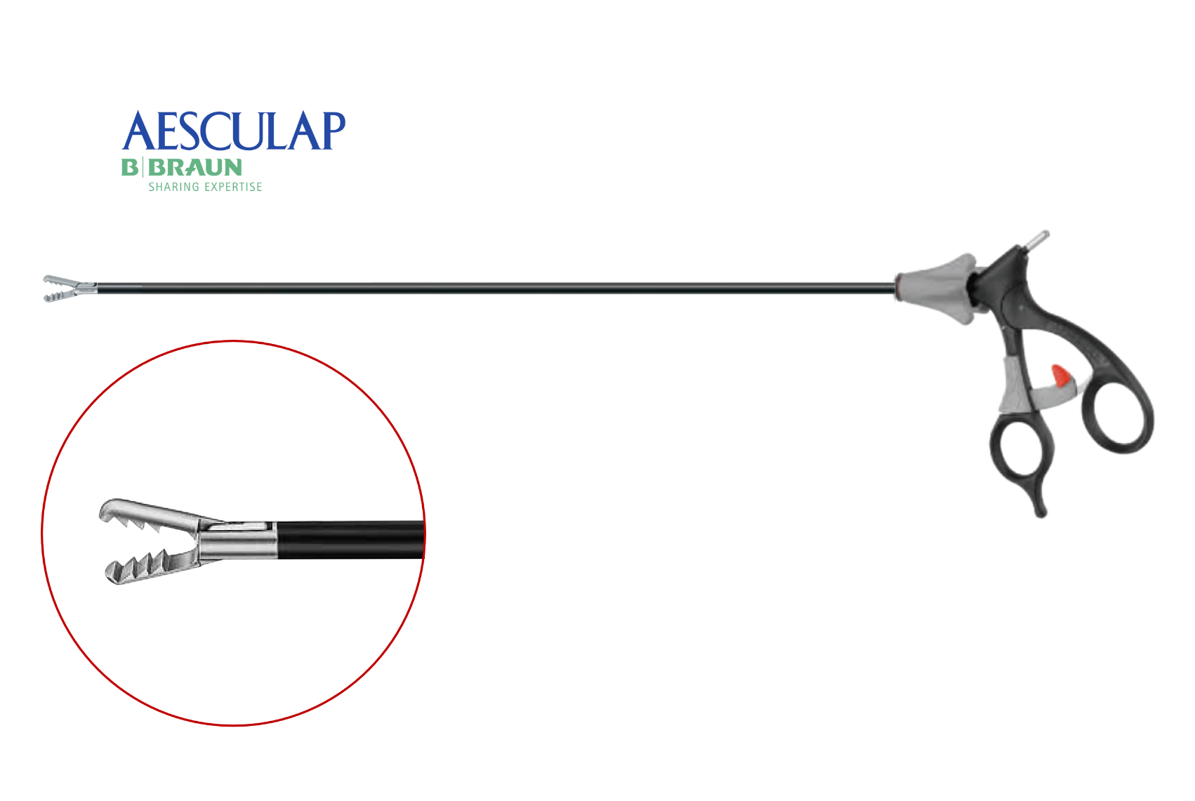 Зажим эндоскопический, D5.0мм, "Рот щуки",  AESCULAP