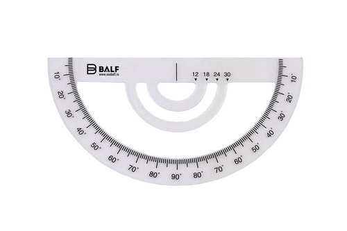 Транспортир из оргстекла