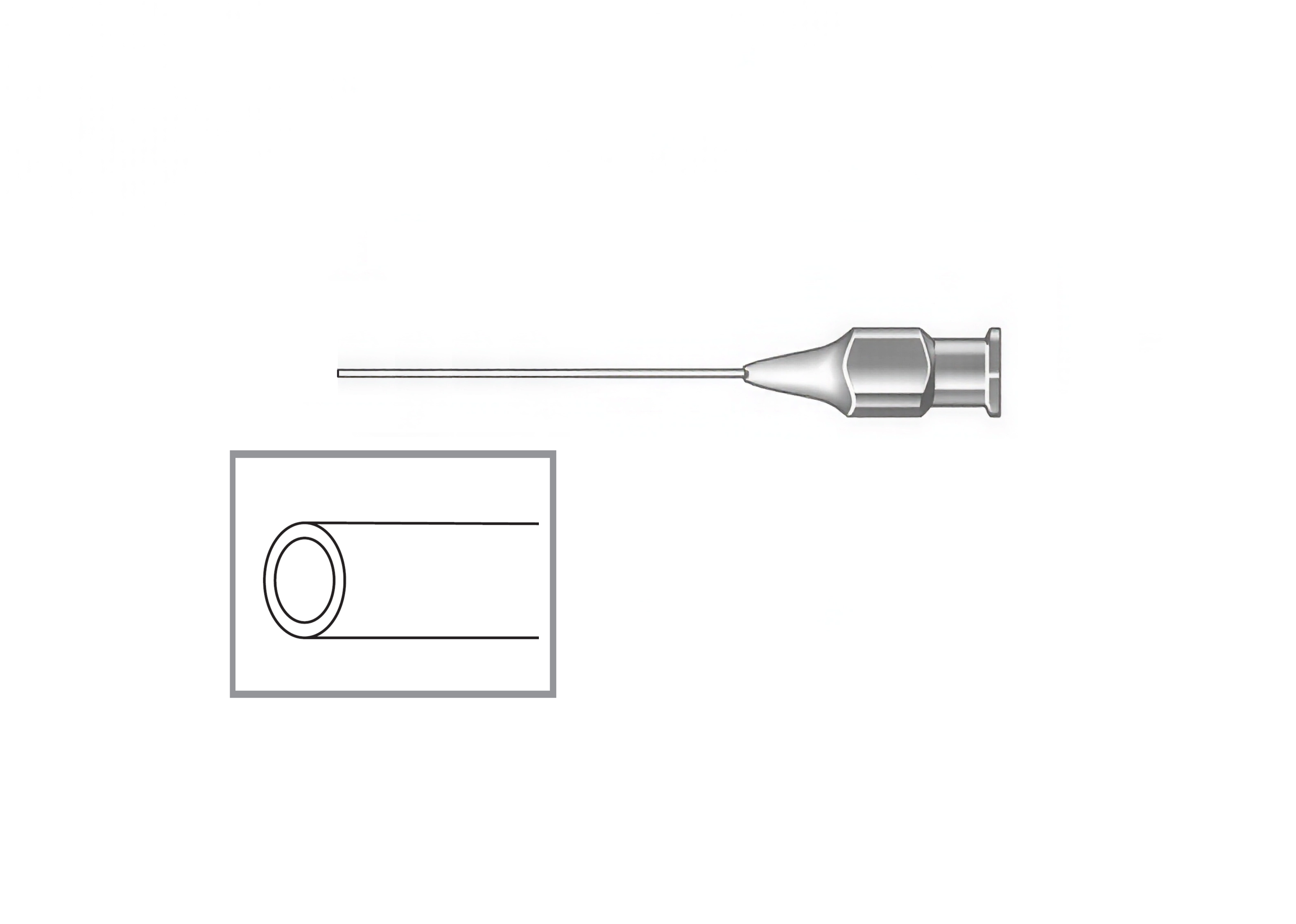 Канюля для промывания слезного канала, прямая