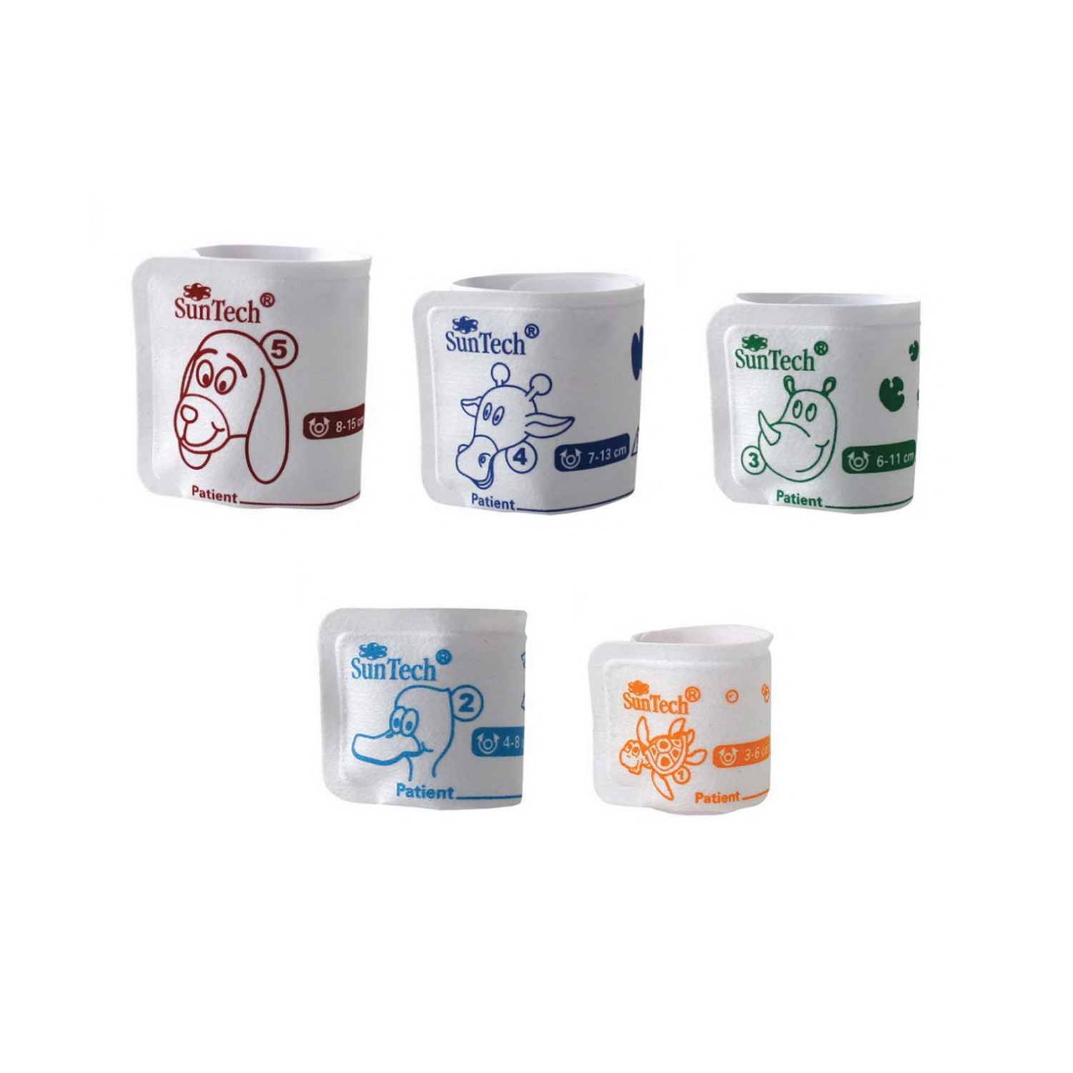 Набор манжет НИАД, для тонометра PetPro, 5 размеров, SUNTECH